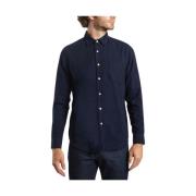 Portuguese Flannel Casual Shirts Blue, Herr