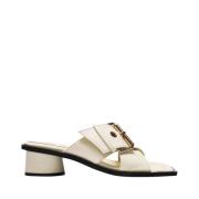 Anny Nord Heeled Mules Beige, Dam