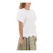 Simone Rocha T-shirt med Puffärm och A-linje White, Dam