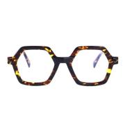 Kuboraum Solglasögon med fyrkantig båge och genomskinliga linser Brown...