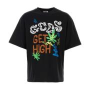 Gcds Svart bomull T-shirt Black, Herr