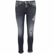 Dondup Smal passform jeans Black, Dam