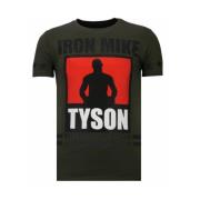 Local Fanatic Iron Mike Tyson Rhinestone - T shirt Herr - 13-6212K Gre...