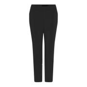 C.Ro Slim-fit Trousers Black, Dam
