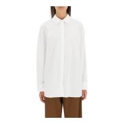 Loulou Studio Oversized Cotton Poplin Shirt White, Dam