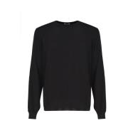 Malo Cashmere Silk Crew Neck Sweater Black, Herr