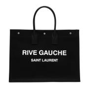Saint Laurent Rive Gauche Läder Toteväska Black, Dam