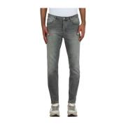 Haikure Smala beskuren jeans medium tvätt Gray, Herr