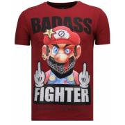 Local Fanatic Fight Club Mario Bros - T shirt Herr - 13-6219B Red, Her...