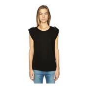 Zadig & Voltaire Svart T-shirt med stjärndetalj Black, Dam