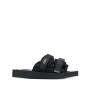 Suicoke Stiliga svarta sliders för män Black, Herr