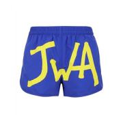 JW Anderson Logo Badshorts, Strandkläder Uppgradering för Män Blue, He...