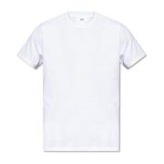 Ami Paris Bomull Logo T-Shirt White, Herr