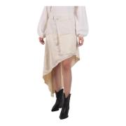 JW Anderson Offwhite Asymmetrisk Panelkjol - XXS White, Dam