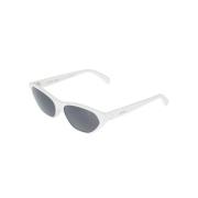 Celine Höj din stil med Cl40251U solglasögon White, Unisex