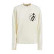 JW Anderson Stiliga Stickade Plagg White, Dam