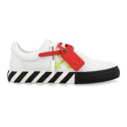 Off White Canvas Low Vulcanized Sneakers White, Unisex