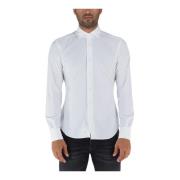 Xacus Randig Formell Skjorta med Japansk Teknologi White, Herr