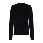 Munthe ‘Liandra’ hålmönstrad tröja Black, Dam