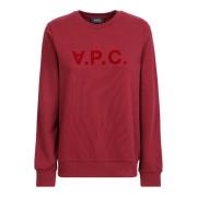 A.p.c. Trendig Bordeaux Sweatshirt för Kvinnor Red, Dam
