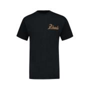 Rhude Svart Bomull Försäljning och Service T-shirt Black, Herr