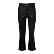 Plain Units Leather Trousers Black, Dam