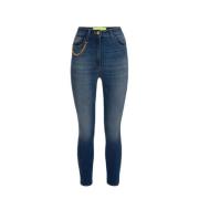 Elisabetta Franchi Stiliga Skinny Jeans för Kvinnor Blue, Dam