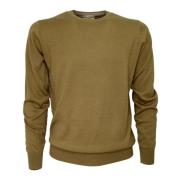 Cashmere Company Beige Crew Neck Sweater 1535 Yellow, Herr