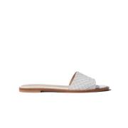 Scarosso Federica Läder Sliders White, Dam