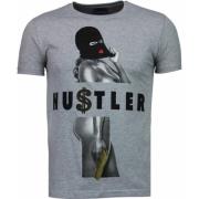 Local Fanatic Hustler Rhinestone - Herr T Shirt - 5087G Gray, Herr