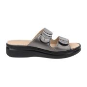 Cinzia Soft Flat Sandals Gray, Dam