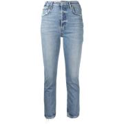 Agolde Slim-Fit Denim Jeans Blue, Dam