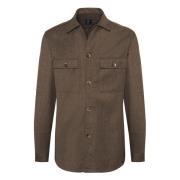 Boggi Milano Skjorta i flanell Beige, Herr