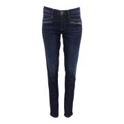 2-Biz Tinni Dark Denim Skinny Jeans Blue, Dam