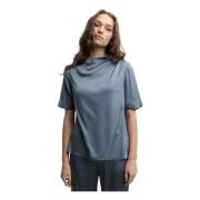 Ahlvar Gallery Lima silk tee Blue, Dam