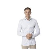 Desoto Vit fyrkantig mönster Luxury Line skjorta White, Herr