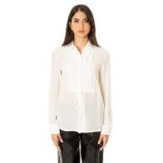 Simona Corsellini Silkesblus - Vit Moln White, Dam