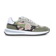 Philippe Model Army Fabric Sneakers med Mockainsatser Green, Dam