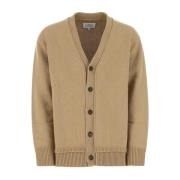 Maison Margiela Beige Oversize Ullblandning Kofta Beige, Herr