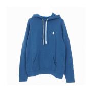 Marcelo Burlon Bekväm Bomulls Sweatshirt Hoodie Blue, Herr