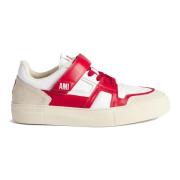 Ami Paris Hjärta Patch Läder Sneakers Red, Herr