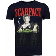 Local Fanatic Scarface Boss Rhinestone - Herr T Shirt - 5093N Blue, He...