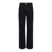 Co'Couture Svarta jeans med raka ben och pressveck fram Black, Dam