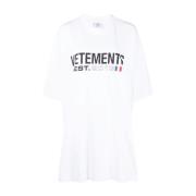 Vetements T-shirts och polos vit White, Dam