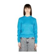 Marni Mohair Blend Crewneck Sweater Blue, Dam