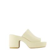 Clergerie Heeled Mules Yellow, Dam