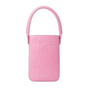 By FAR Krokodilpräglad handväska med topphandtag Pink, Dam