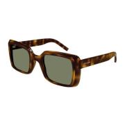 Saint Laurent Stiliga solglasögon med acetatram Brown, Dam