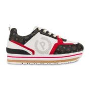 Pollini Heritage Nero Läder Sneakers med Crosta och PVC Detaljer - Sto...