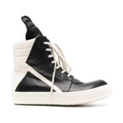 Rick Owens Högklackade lädersneakers Black, Herr